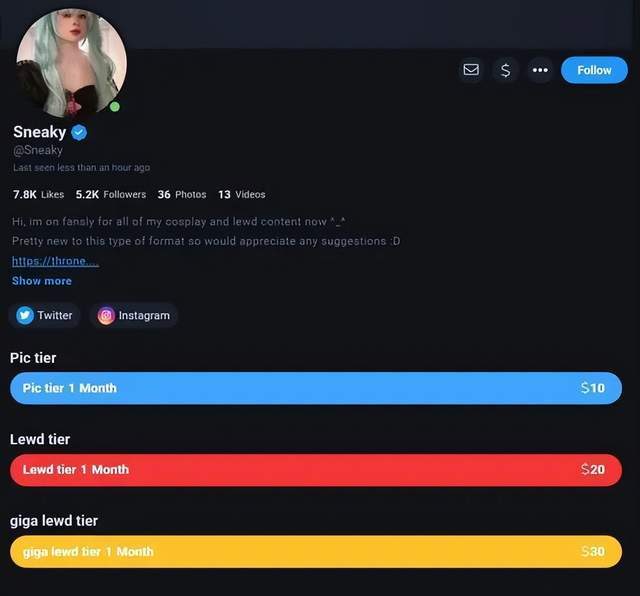 前LOL人气选手下海，变身福利姬收费明码标价，开发全新致富路？